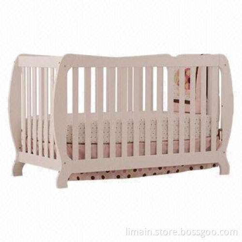 Baby Crib with Stylish Solid Wood